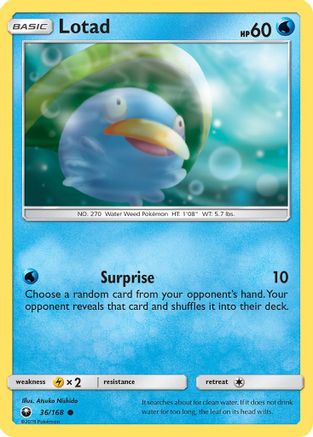 Lotad 36/168 - Reverse Holofoil