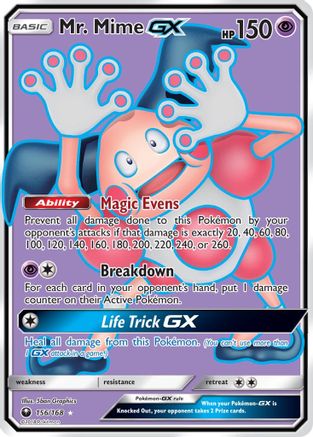 Mr. Mime GX (Full Art) 156/168 - Holofoil