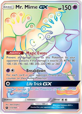 Mr. Mime GX (Secret) 173/168 - Holofoil