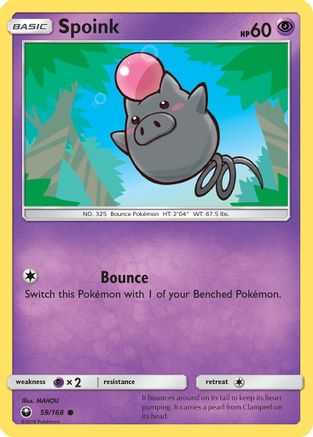 Spoink 59/168 - Reverse Holofoil