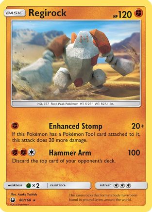 Regirock 80/168 - Reverse Holofoil