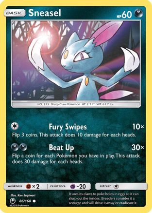 Sneasel 86/168 - Reverse Holofoil