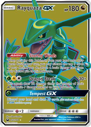 Rayquaza GX (Full Art) 160/168 - Holofoil