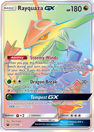 Rayquaza GX (Secret) 177/168 - Holofoil