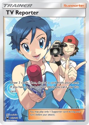 TV Reporter (Full Art) 167/168 - Holofoil