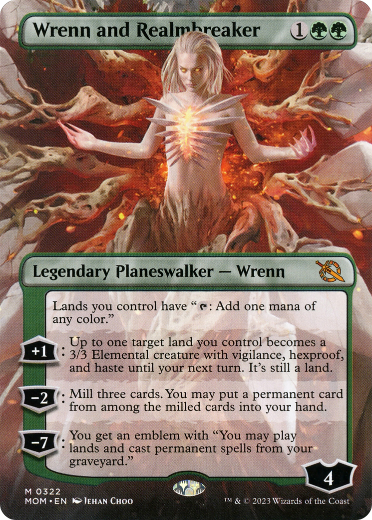 Wrenn and Realmbreaker (MOM-322) -  (Borderless) Foil