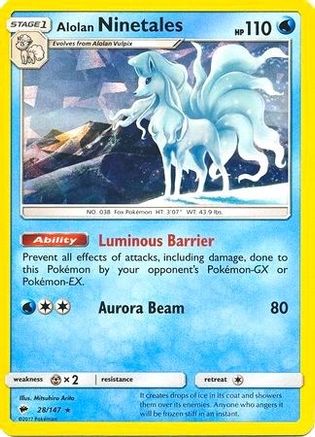 Alolan Ninetales - 28/147 (Cracked Ice Holo) 28 - Holofoil