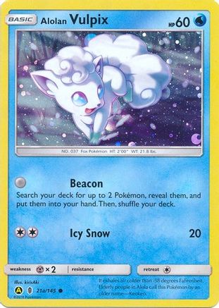 Alolan Vulpix - 21a/145 21a/145 - Holofoil