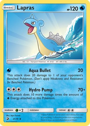 Lapras 21/70 - Reverse Holofoil