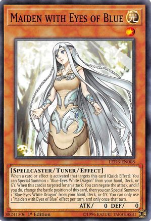 Maiden with Eyes of Blue (LED3-EN008) - Legendary Duelists: White Dragon Abyss 1st Edition