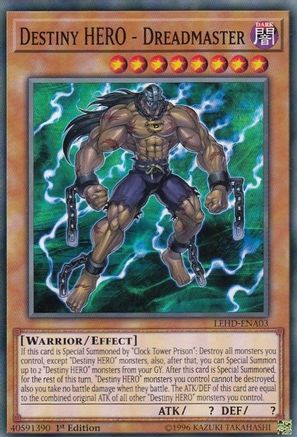 Destiny HERO - Dreadmaster (LEHD-ENA03) - Legendary Hero Decks 1st Edition