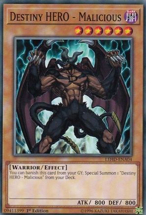 Destiny HERO - Malicious (LEHD-ENA04) - Legendary Hero Decks 1st Edition