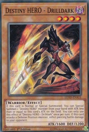 Destiny HERO - Drilldark (LEHD-ENA11) - Legendary Hero Decks 1st Edition