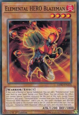 Elemental HERO Blazeman (LEHD-ENA16) - Legendary Hero Decks 1st Edition