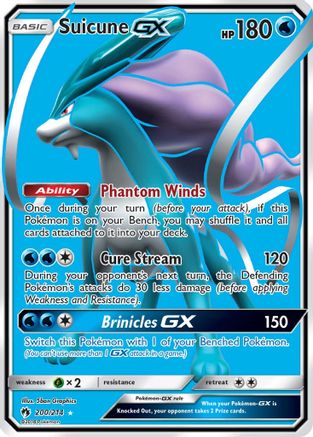 Suicune GX (Full Art) 200/214 - Holofoil