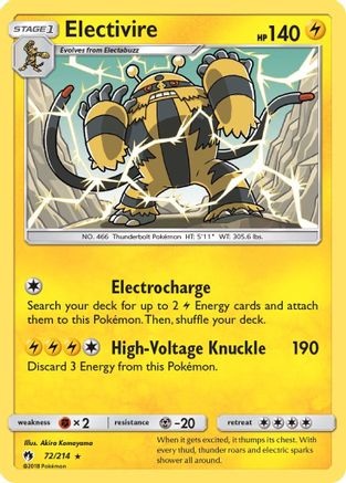 Electivire 72/214 - Reverse Holofoil