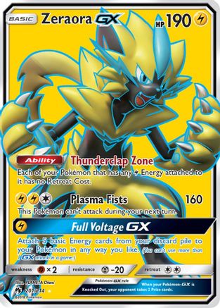 Zeraora GX (Full Art) 201/214 - Holofoil