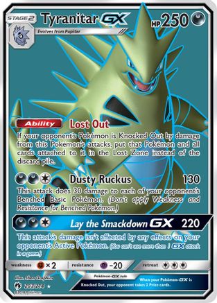 Tyranitar GX (Full Art) 203/214 - Holofoil