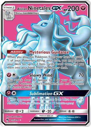 Alolan Ninetales GX (Full Art) 205/214 - Holofoil