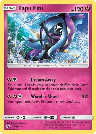 Tapu Fini 151/214 - Reverse Holofoil