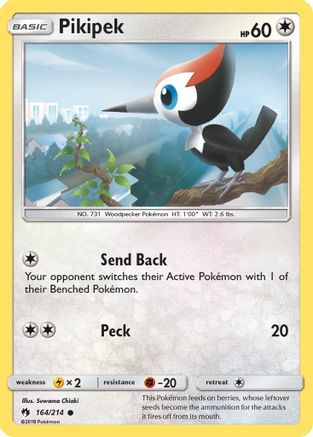 Pikipek (164) 164/214 - Reverse Holofoil