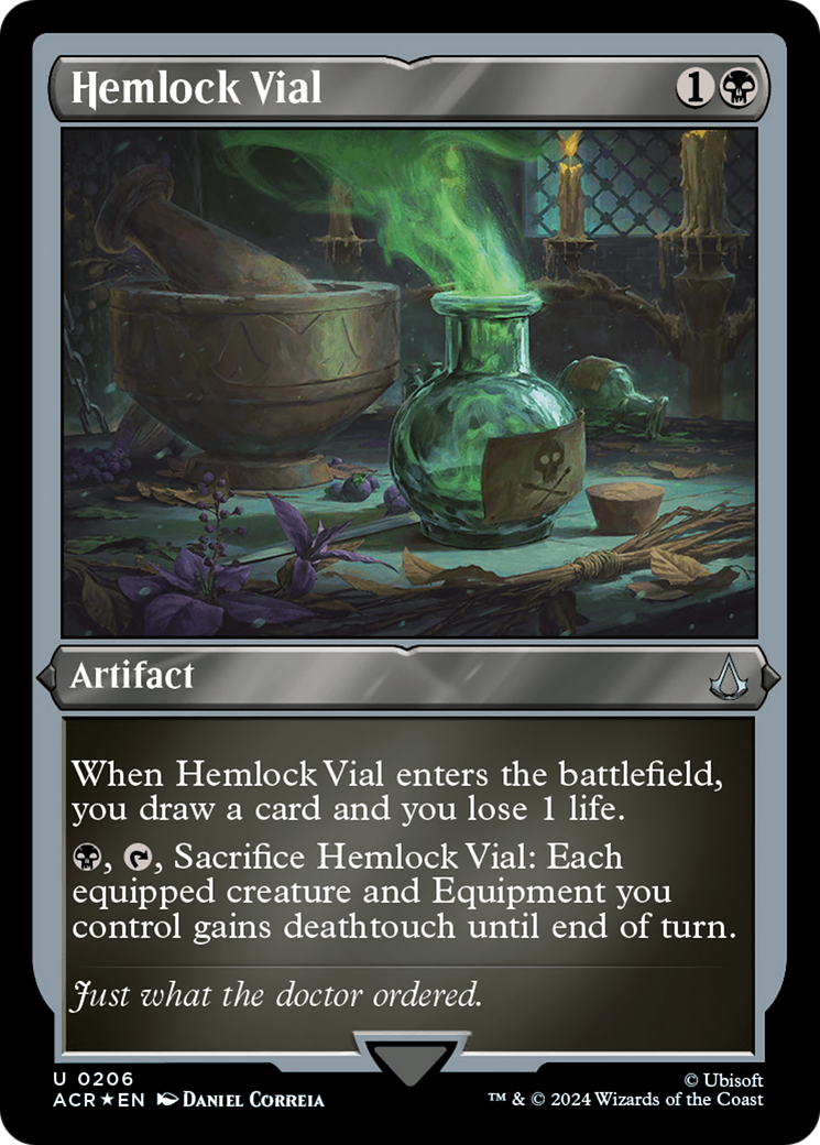 Hemlock Vial (ACR-206) -  Etched Foil