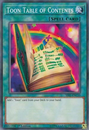 Toon Table of Contents (SS01-ENC10) - Speed Duel Decks: Destiny Masters 1st Edition