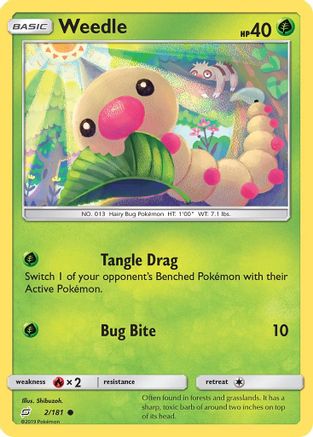 Weedle (2) 2/181 - Reverse Holofoil