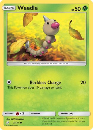 Weedle (3) 3/181 - Reverse Holofoil