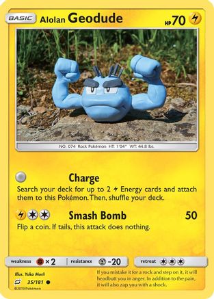 Alolan Geodude (35) 35/181 - Reverse Holofoil