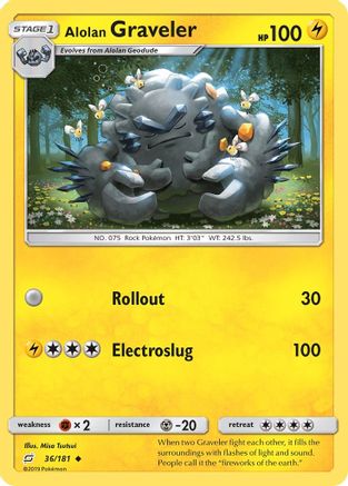 Alolan Graveler 36/181 - Reverse Holofoil