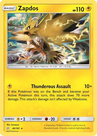 Zapdos 40/181 - Holofoil