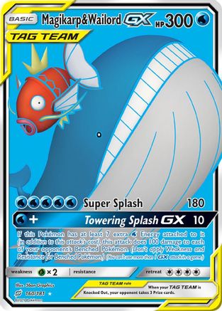 Magikarp & Wailord GX (Full Art) 160/181 - Holofoil