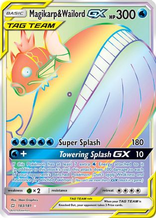 Magikarp & Wailord GX (Secret) 183/181 - Holofoil