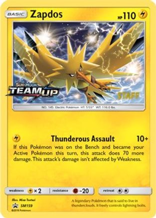 Zapdos - SM159 (Prerelease) [Staff] SM159 - Holofoil