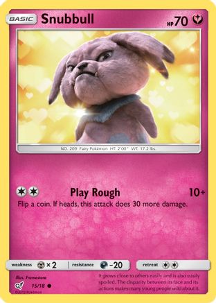 Snubbull (Holo Common) 15/18 - Holofoil