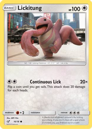 Lickitung (Holo Common) 16/18 - Holofoil