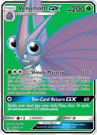 Venomoth GX (Full Art) 193/214 - Holofoil