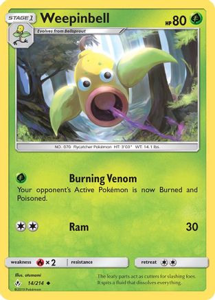 Weepinbell 14/214 - Reverse Holofoil