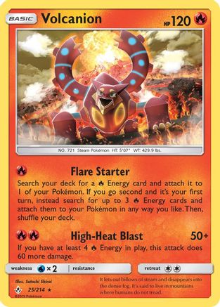 Volcanion 25/214 - Reverse Holofoil