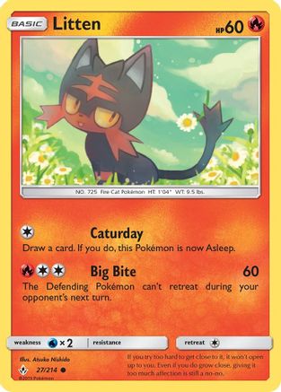 Litten (27) 27/214 - Reverse Holofoil