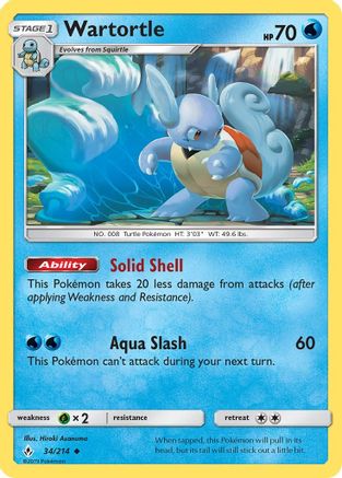 Wartortle 34/214 - Reverse Holofoil