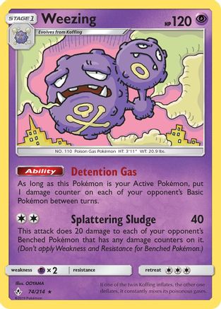 Weezing 74/214 - Reverse Holofoil