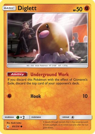 Diglett 85/214 - Reverse Holofoil