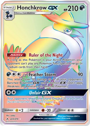 Honchkrow GX (Secret) 223/214 - Holofoil