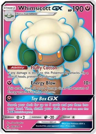 Whimsicott GX (Full Art) 206/214 - Holofoil