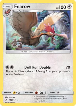 Fearow 146/214 - Reverse Holofoil