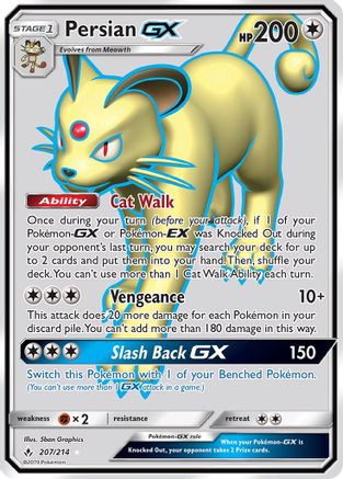 Persian GX (Full Art) 207/214 - Holofoil