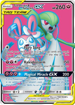 Gardevoir & Sylveon GX (204) (Full Art) 204/214 - Holofoil