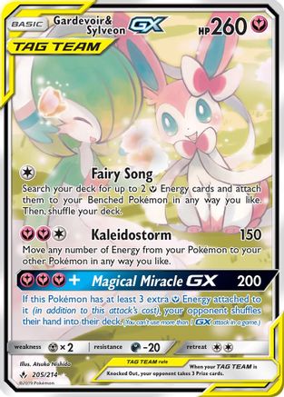 Gardevoir & Sylveon GX (205) (Alternate Full Art) 205/214 - Holofoil